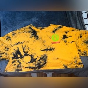 Vitriol (Zumiez) Georgia Smile Orange Tie Dye Crop T-Shirt!